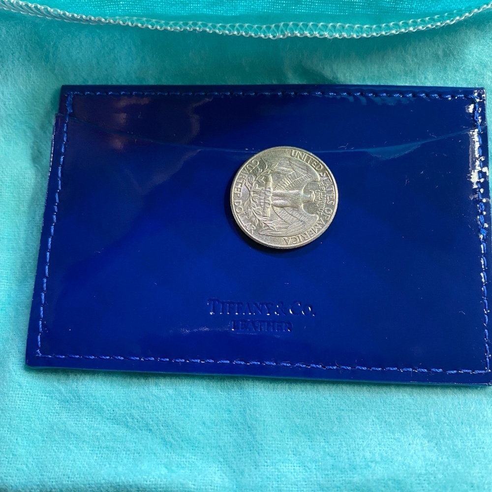 Tiffany & Co blue  Leather 1837 Card Case new with box - Picture 3 of 5